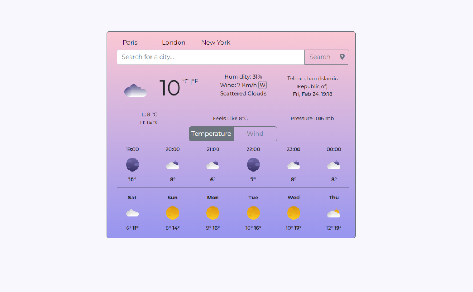 weather application